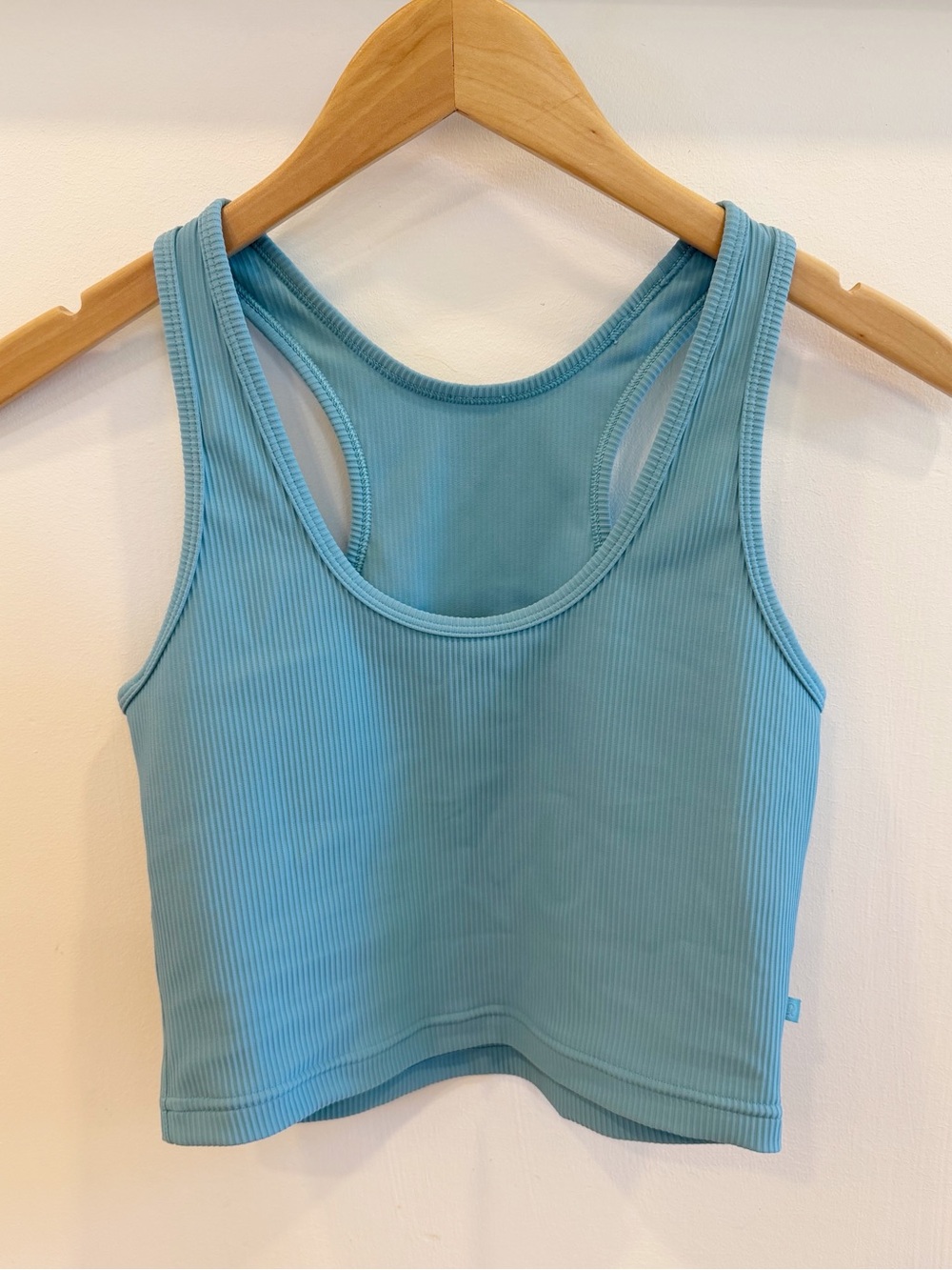 lululemon athletica Blue Ribbed Racerback Crop Tank